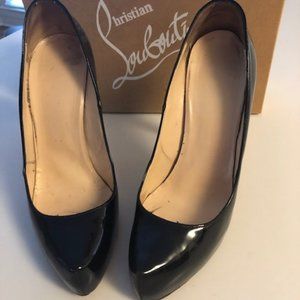 COPY - Christian Louboutin Black Patent Platform …